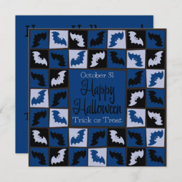 Convite Mosaico de morcego de Halloween