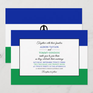 Convite Mosotho Flag, Flag of Lesotho Wedding
