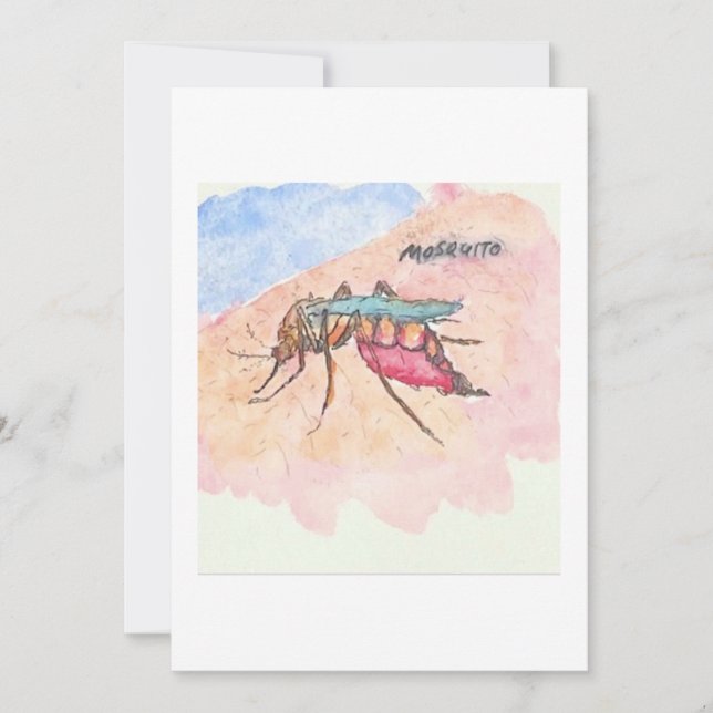 Convite Mosquito Greeting Card (Frente)