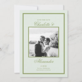 Convite Moss Green Estate Wedding Save the Date
