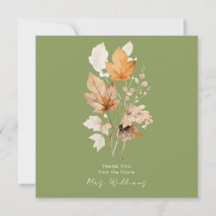 Convite Moss Green Whispers do Obrigado do Chá de panela d