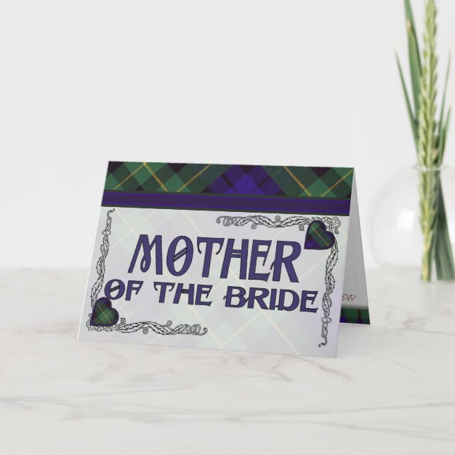 Convite Mother of the Bride Invitation - Barclay Tartan (Frente)