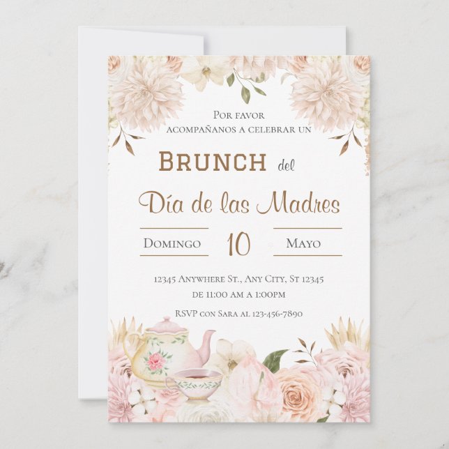 Convite Mother´s Day Brunch Invitation (Frente)