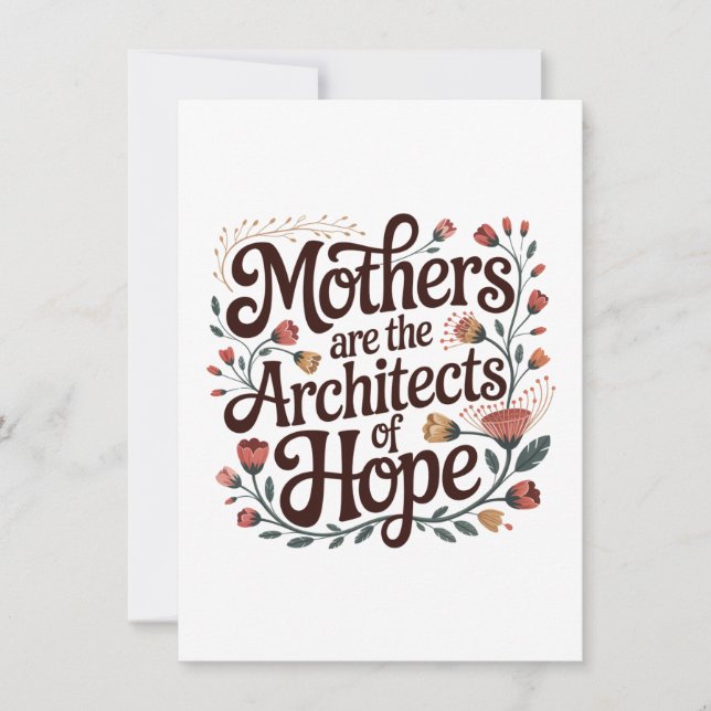 Convite Mothers Are The Architects Of Hope (Frente)