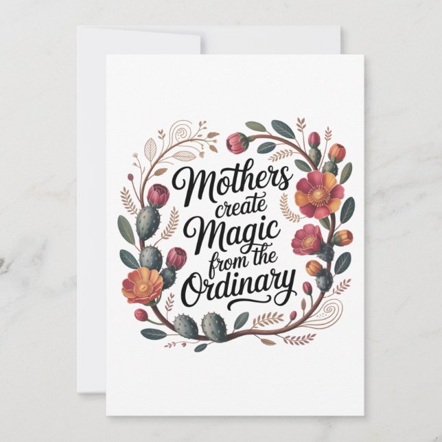 Convite Mothers Create Magic From The Ordinary (Frente)