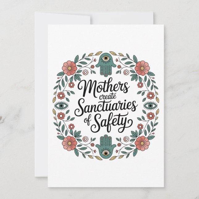 Convite Mothers Create Sanctuaries Of Safety (Frente)