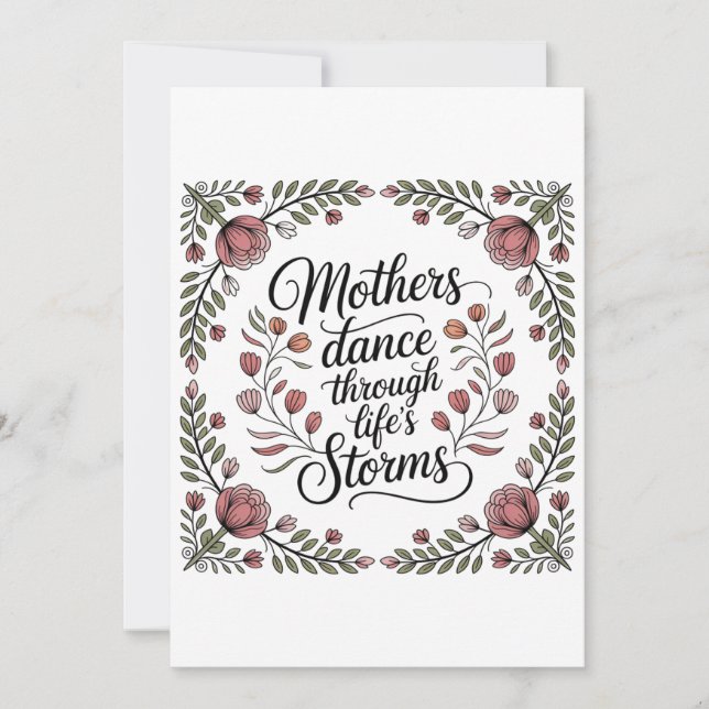 Convite Mothers Dance Through Life's Storms (Frente)