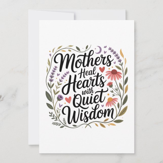 Convite Mothers Heal Hearts With Quiet Wisdom (Frente)
