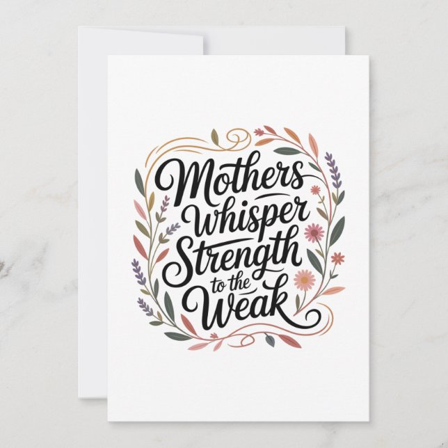 Convite Mothers Whisper Strength To The Weak (Frente)