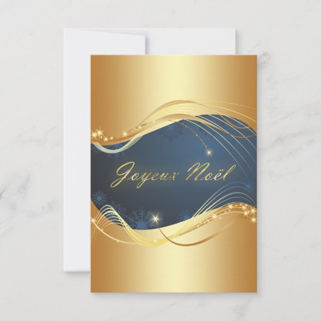 Convite Motif de Noël ou avec fond bleu (Frente)