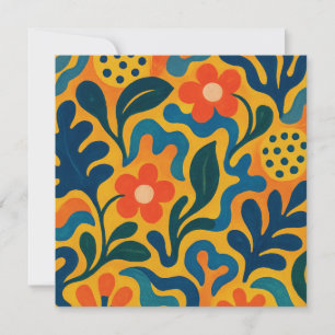 Convite Motif de Padrão de Colagem do Jardim Retroativo Di