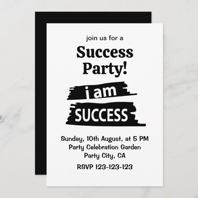 Convite Motivacional Eu Sou Motivação Para o Sucesso (Frente/Verso)