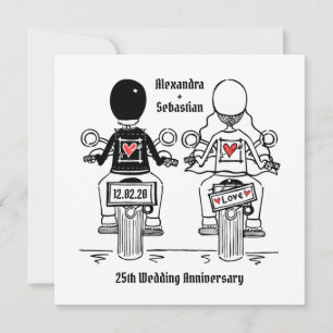 Convite Moto Personalizada de Casamento e Aniversário de C