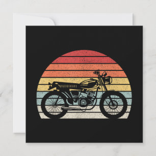 Convite Motocicleta Retro Vintage