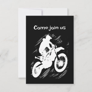Convite Motocross Competitive Esporte Motocycle Racing