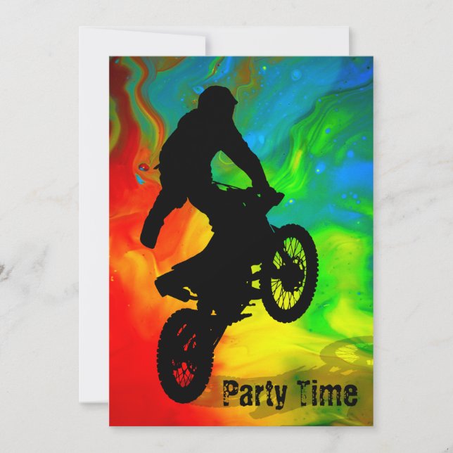 Convite Motocross solar da fusão (Frente)