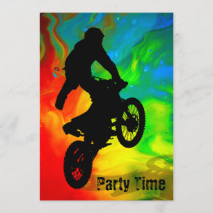 Convite Motocross solar da fusão