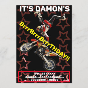 CONVITE MOTOCROSS SUPERCROSS MOTOCICLETA