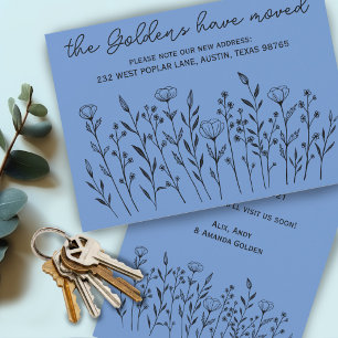 Convite MOVENDO ANÚNCIOS Flores Selvagens Personalizadas S