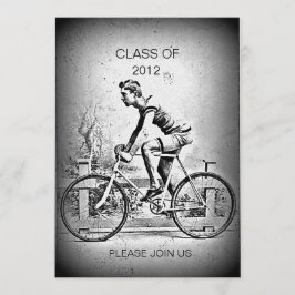 Convite Movendo sobre l festa de formatura do ciclismo do