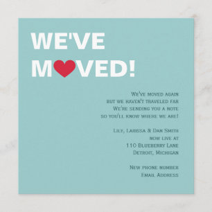 Convite Mover-se vermelho do coração