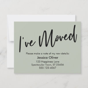 Convite Movi a moderna carta verde de sábio