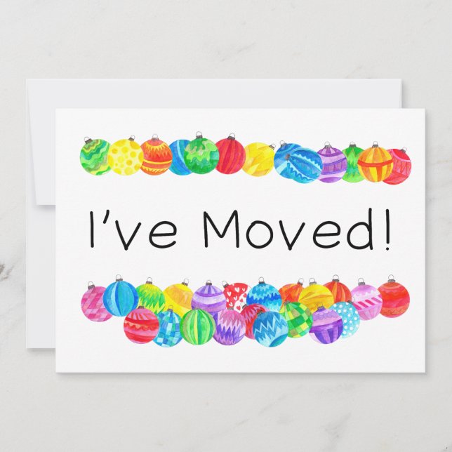 Convite Movi/Novo Endereço, borbulhas de aquarela (Frente)