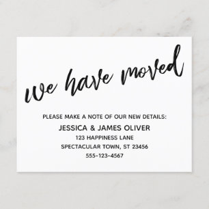 Convite Movimentamos a moderna letra de mão - preto e bran