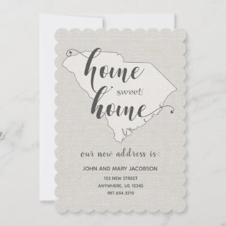 Convite Moving to S Carolina New Address Home Sweet Home