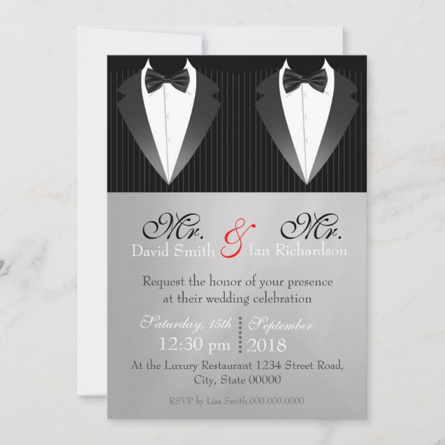 Convite Mr. & Mr. Bow (Frente)