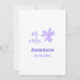 Convite Mr & Mrs add family name date year wedding favor g