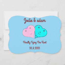 Convite mr & mrs coração