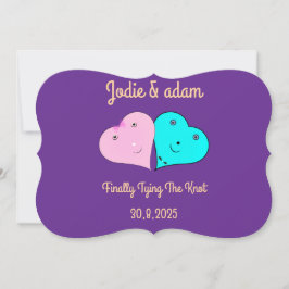 Convite mr & mrs coração