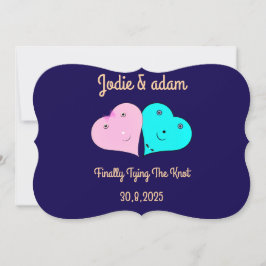 Convite mr & mrs coração