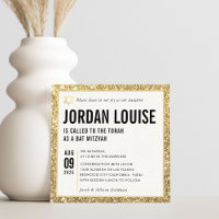 MTD MITZVAH simples brilho de ouro quic moderno