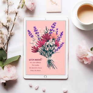 Convite Mudamos o novo endereço residencial do Buquê de fl