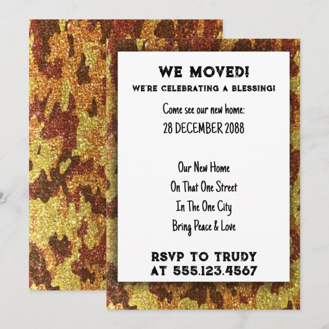 Convite Mudamos para casa abençoando o novo Partido do Aqu (Frente/Verso)