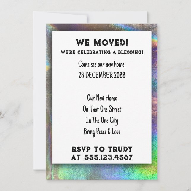 Convite Mudamos para casa abençoando o novo Partido do Aqu (Frente)