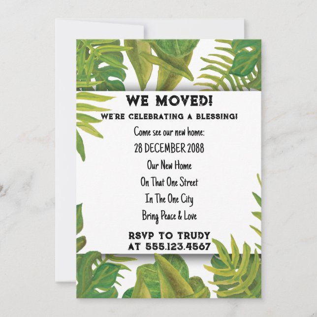 Convite Mudamos para casa abençoando o novo Partido do Aqu (Frente)