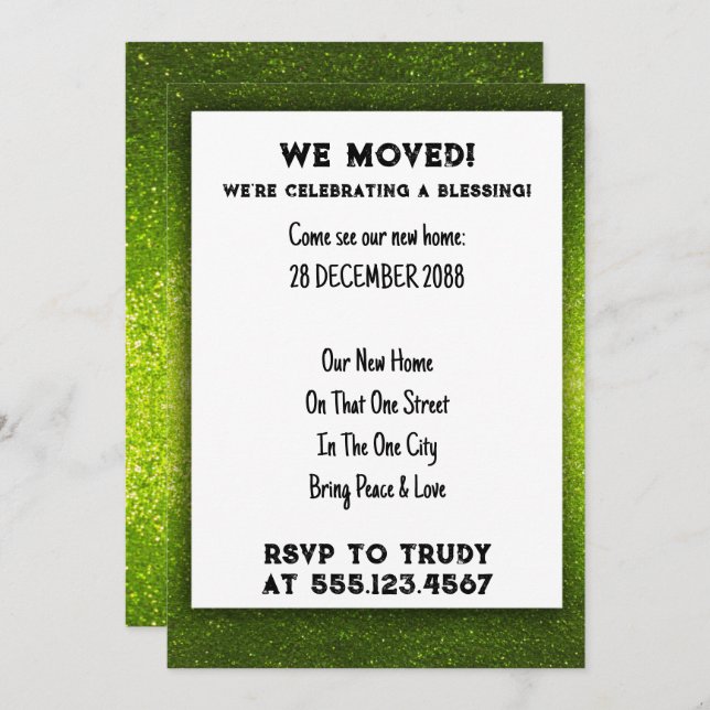 Convite Mudamos para casa abençoando o novo Partido do Aqu (Frente/Verso)