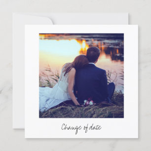 Convite Mudança de data de casamento de aparência instan
