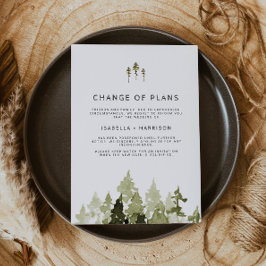 Convite Mudança de Planos de Casamento Russo de Aquarela e