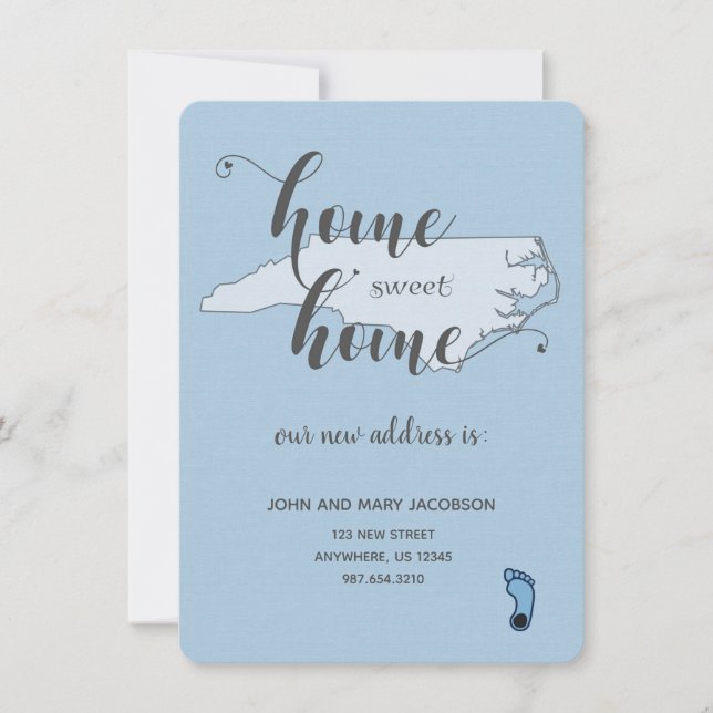 Convite Mudando para o Novo Endereço Home Sweet Home NC (Frente)