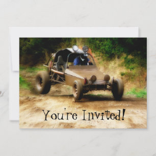 Convite Mudfest de Dune Buggy personalizável - você é c