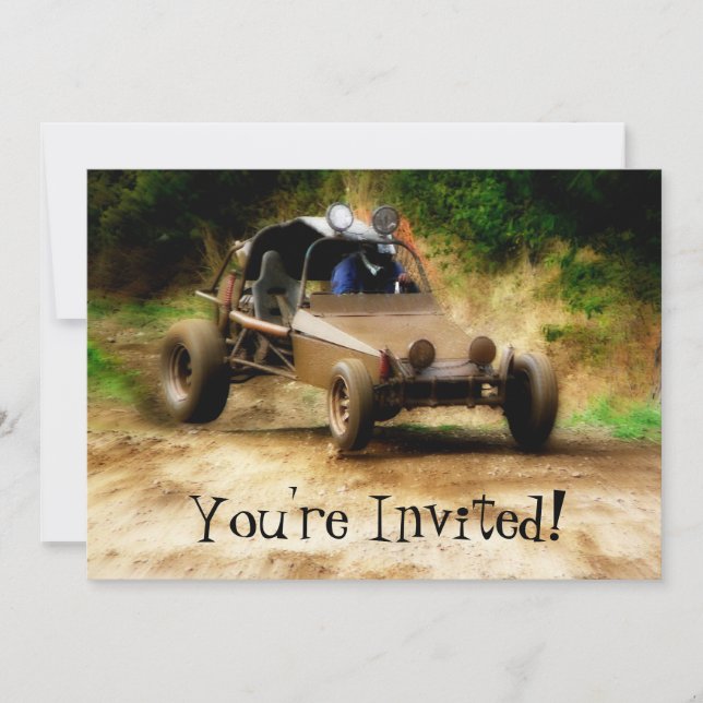 Convite Mudfest de Dune Buggy personalizável - você é conv (Frente)