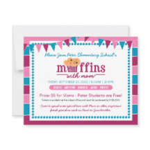 Muffin com mamãe Convidando para Escola/Organizaçã