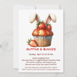 Convite Muffins & Manhãs – Festa de Breakfast de Páscoa