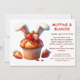 Convite Muffins & Manhãs – Festa de Breakfast de Páscoa