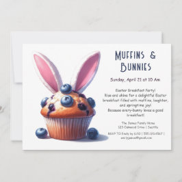 Convite Muffins & Manhãs – Festa de Café da Manhã de Pásco