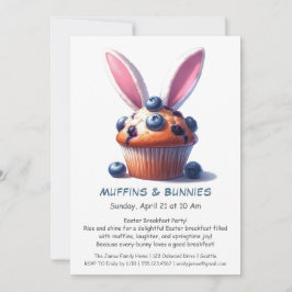 Convite Muffins & Manhãs – Festa de Café da Manhã de Pásco